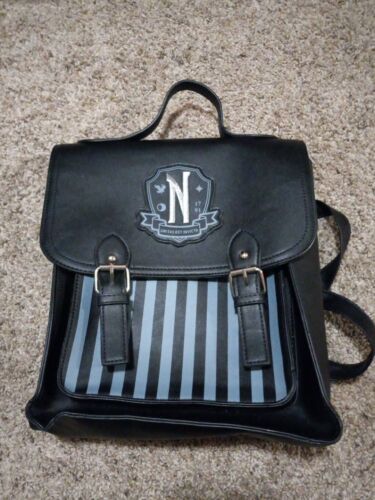 Wednesday The Addams Family Nevermore Academy Backpack - Afbeelding 1 van 15