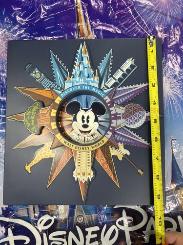 Disney Parks Exclusive 4 Park Compass Photo Frame World WDW Epcot ORIGINAL BOX - Picture 4 of 6