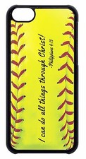 Softball Sport Fan Theme Pattern Cute Hard Back Case Cover For Apple iPod 5 6 7