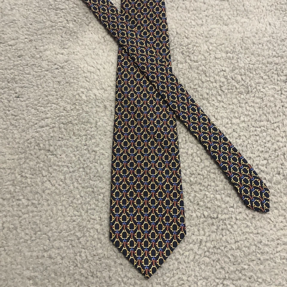 Corbata geométrica Brooks Basics 58" pura seda multicolor Foto 2 de 4