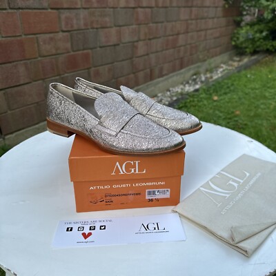 AGL  Moccasin Loafer Damen Schuhe Skin Farbe Gr : 36,5EU Made In Italy NP: 239 
