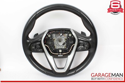 17-20 BMW 530E Steering Wheel w/ Paddle Shifters Black 32306866466