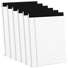 Legal Notepads, 8.5 x 11 Pads of Paper, 6 Pack Paper Tablets 8-1/2 x 11
