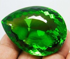 Certified 500 Ct Natural Brazilian Pear Cut Green Colour A Topaz Loose Gemstone