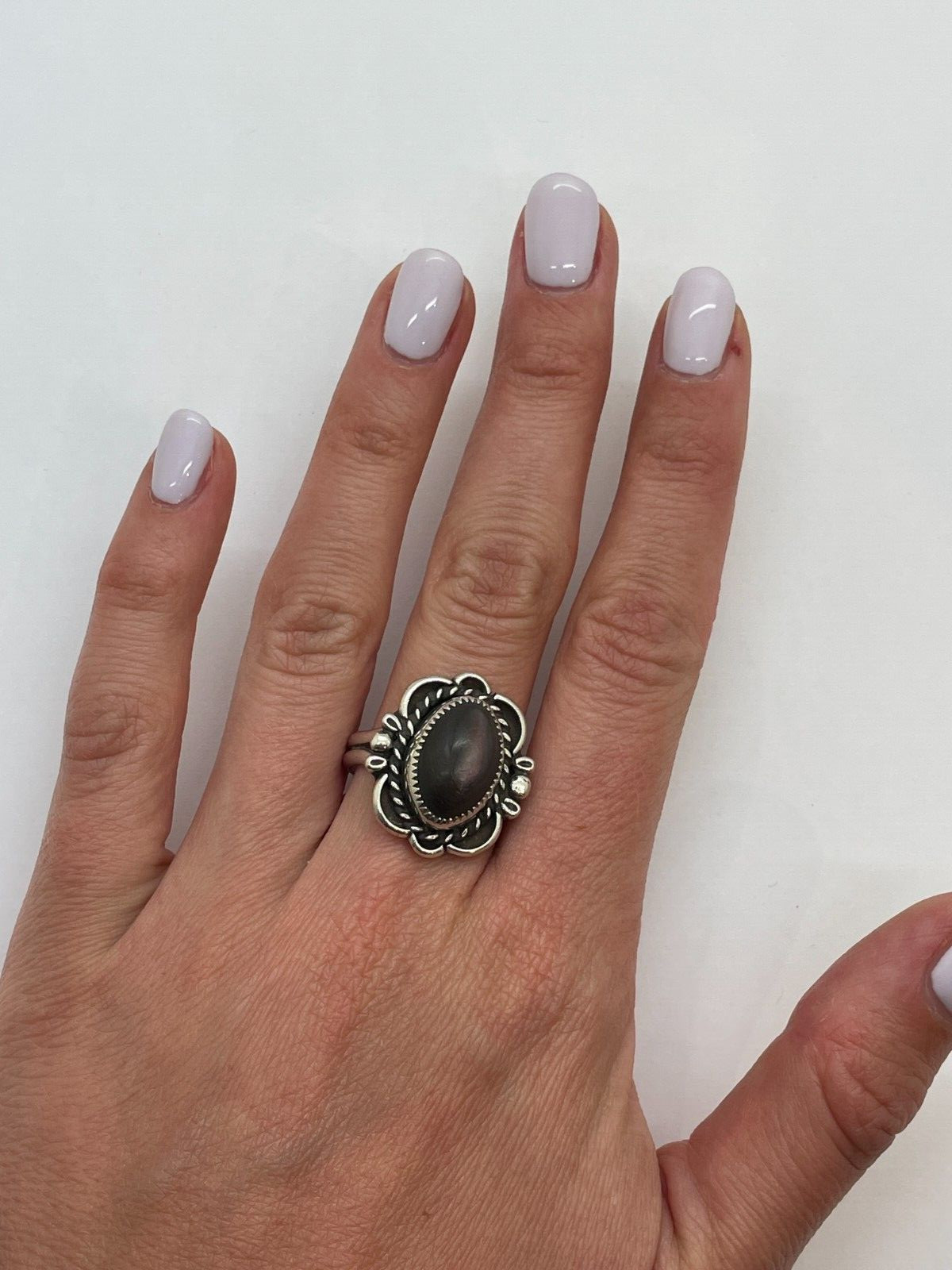 Native American Sterling Ring Signed "MT" - image 5