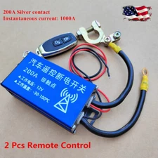 Universal Integrated Wireless Car Battery Isolator 12V 200A＋2Pcs Remote Control