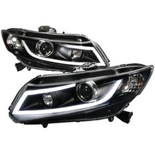 For Honda Civic 12-15 Sedan / 12-13 Coupe Black Projector Headlights LED DRL