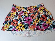 Anne Cole Gradient Floral Drape Front Swim Skirt Multicolor Floral Size M