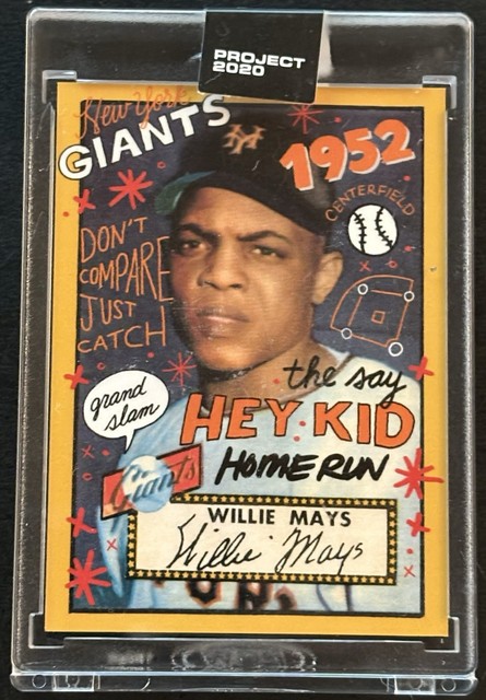 Topps PROJECT 2020 Card 80 - 1952 Willie Mays by Sophia Chang - Print Run: 10480
