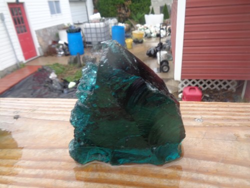 Glass Rock Slag Clear Emerald Green Rocks 1.6 lbs 36D Landscaping Aquarium