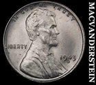 1943-D Lincoln Wheat Cent- Choice Gem Brilliant Uncirculated Luster #i8927