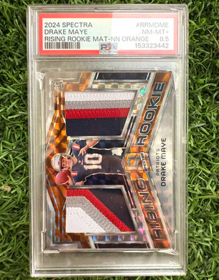 2024 Panini Spectra - Drake Maye Rising Rookie Materials  /10  (RC) (Quad Patch)