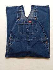 Dickies 40x30 Bib Overalls Dark Blue Denim Carpenter Farmer Workwear 42 x 28