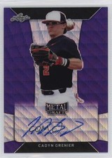 2018 Leaf Metal Draft Purple Wave 7/15 Cadyn Grenier #BA-CG1 Auto 0s3