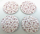 4 Spode Rosebud Chintz Copeland England 8" Dessert Salad Plate Scalloped Edges