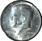 1968 D KENNEDY HALF DOLLAR - 40% SILVER - H$K 450
