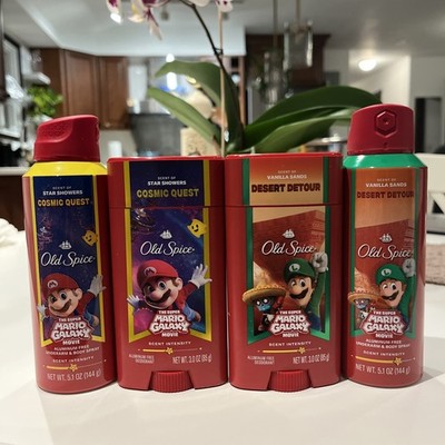 Old Spice Mario Galaxy Movie Cosmic Quest/Desert Detour Body Spray