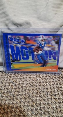 2023 Panini Rookies & Stars - Man in Motion Stefon Diggs #MM-28 True Blue /49