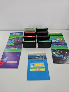 VTG Texas Instruments Game Lot Of 8 Games 5 Manuals 1980s 80s Vintage Untested