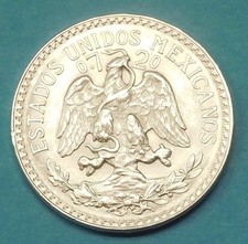 1945 Mexico 50 Centavos Silver Brilliant Uncirculated