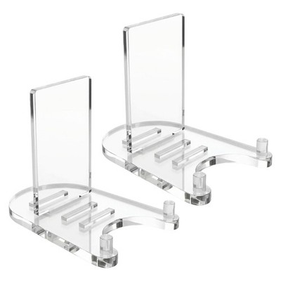 2Pcs Clear Acrylic Display Stand Adjustable Desktop Display Stand for Book Plate