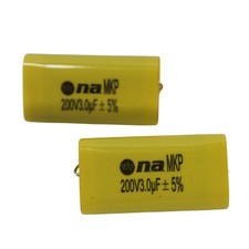 3.0 Microfarad 200 Volt Metalized Film Bass Blocker Capacitors Pack of 25