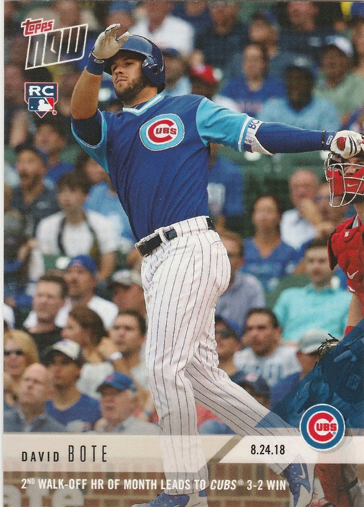 2018 TOPPS NOW #634 DAVID BOTE 2NS WALK OFF HOME RUN CHICAGO CUBS