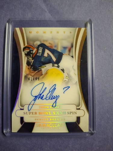 2025 Panini Immaculate Moments John Elway Auto /49