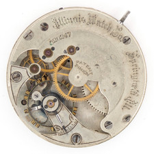 Illinois Grade 154 Model 2 8-Size 15-Jewel Antique Pocket Watch Movement