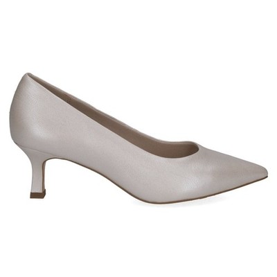 Caprice 22401 Off White Pearl Damen Pfennigabsatz Smart gepolstertes Fußbett Schuhe