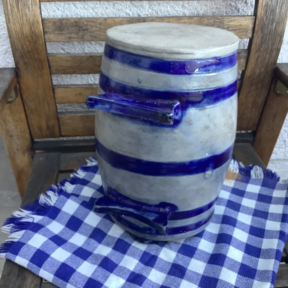 Altes Westerwälder Steingut Essigfass  schön Groß   19. Jahrhundert  - Bild 2 von 4