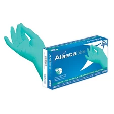DASH Alasta Aloe Nitrile Exam Grade Disposable Gloves, Chemo Tested, Green, 3.9 