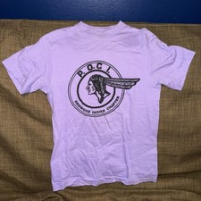 HANES Beefy-T Redwood Indian Chapter POCI Graphic Purple Men's S Cotton Tee