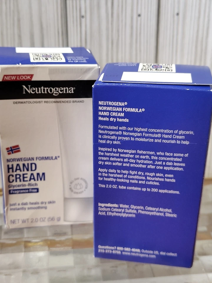 Crema de manos Neutrogena Norwegian Formula 2 oz (56 g) - Paquete de 2, rica en glicerina Foto 2 de 2