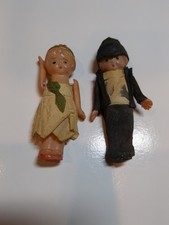 Lot Set 2 Antique Vintage Kewpie Dolls Bride Groom Cake Topper Miniature