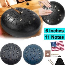 Steel Tongue Drum 11 Notes 6 Inch Rain Drum with Bag Meditation Yoga Steel Drum