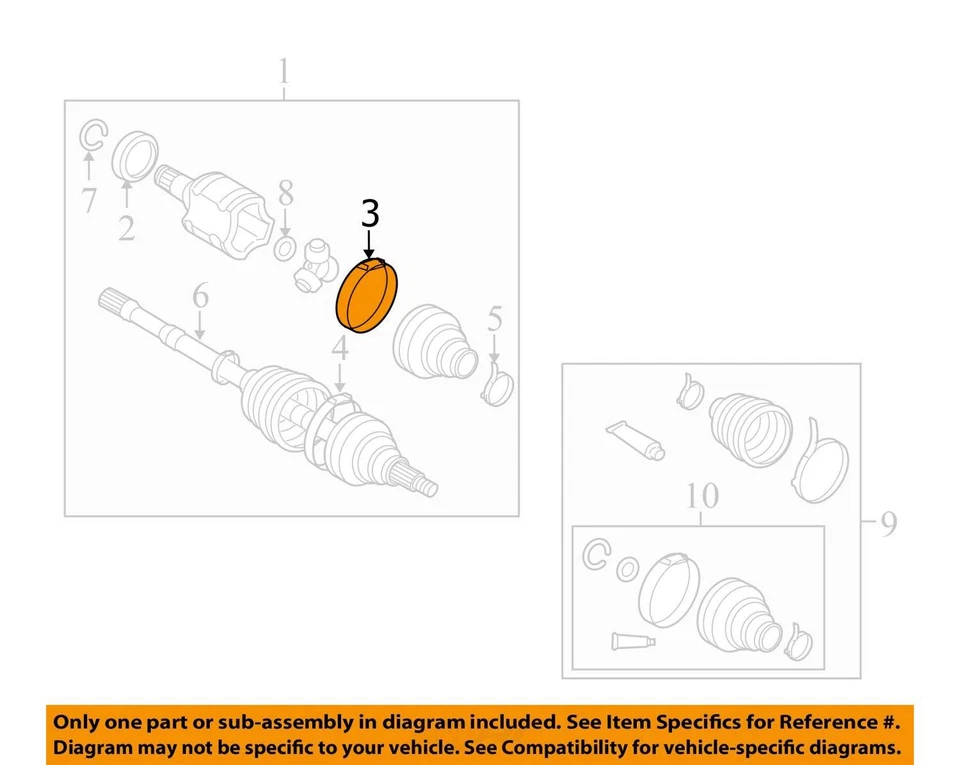 SE ADAPTA A LA ABRAZADERA DE VIBRACIÓN PONTIAC 2009-2010 RR WHL DRV SHF TRI P 19183731 - NUEVO OEM Foto 2 de 3