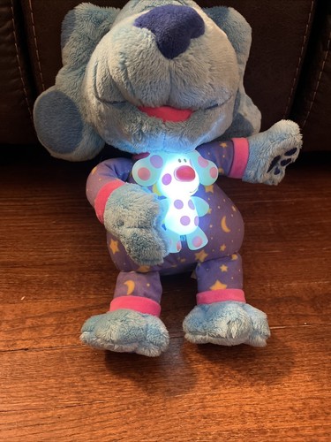 Nickelodeon Blues Clues & You Bedtime Blue Plush Polka Dots Glows Light Up Music - Picture 2 of 4
