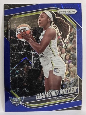2025 Panini Prizm WNBA #27 Diamond Miller Blue Velocity Prizms