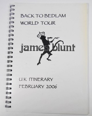 James Blunt - Back To Bedlam World Tour UK Itinerary Feb 2006