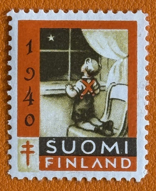 1940 Finland Christmas Seals Tuberculosis TB Cinderella Poster Stamp
