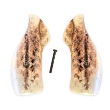 Sw J Frame Grips Round Butt Low Profile Elk Bone Uv Printed Acrylic