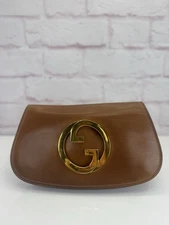Gucci Bag Blondie Vintage GG Brown Leather Clutch