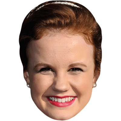Mackenzie Lintz (Hair Up) Promi Maske, flaches Kartengesicht, Kostüm Maske