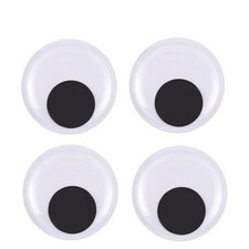 4Pcs Giant Googly Eyes 5 Inch Plastic Wiggle Eyes with Self Adhesive White Googl