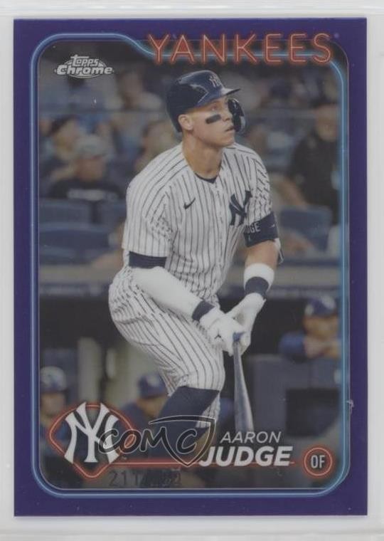 2024 Topps Chrome Purple Refractor 211/250 Aaron Judge #50 6fs