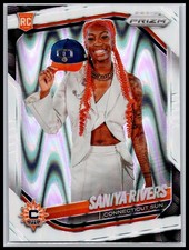 2025 Panini Prizm WNBA #150 Saniya Rivers White Seismic Prizms Connecticut Sun