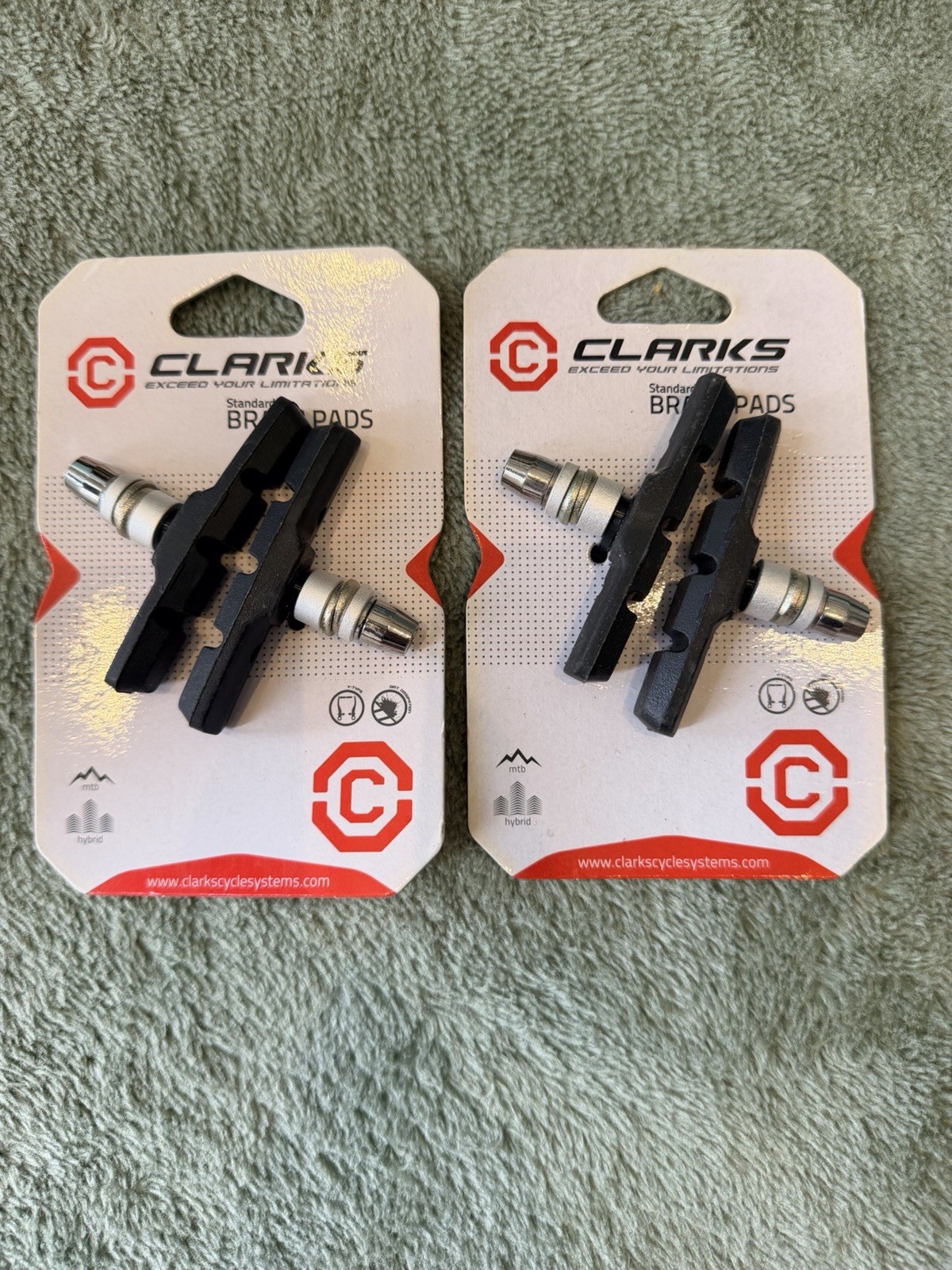 Clarks MTB/Hybrid V-Type and Cantilever Brake Pads 2 Pairs