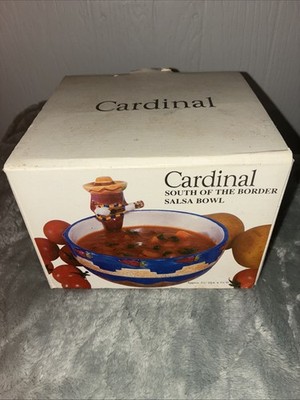 Cardinal South of the Border Hand Planted Salsa Bowl In Box