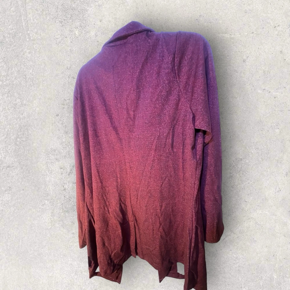 Blazer Lularoe 2XL Gwen Relajado Sólido Granate Tweed Nuevo con Etiquetas Foto 4 de 4